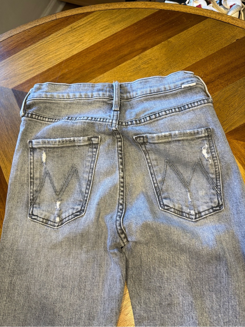 MOTHER THE SCRAPPER CUFF ANKLE FRAY IN SHADOWS IN THE GRASS Sz 24 - Picture 7 of 12